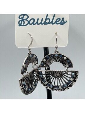 Baubles Boho Silver Dangle Earrings